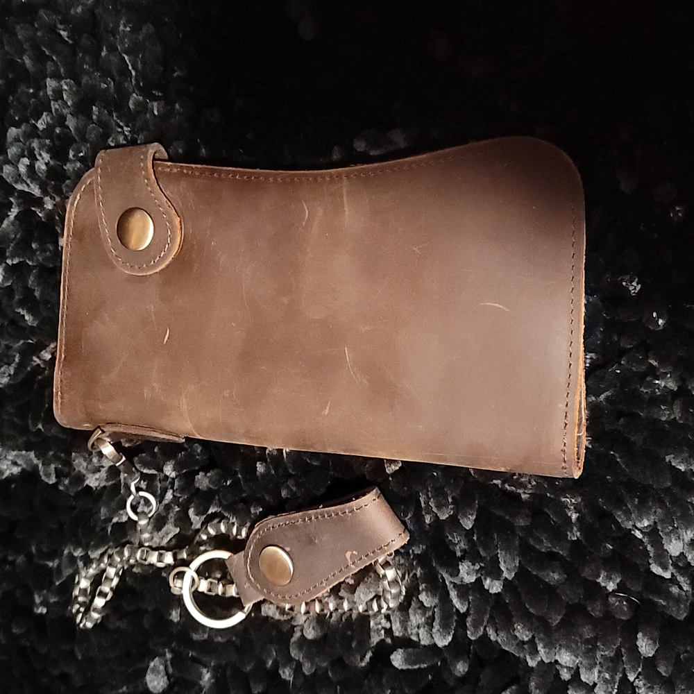 Mens Leather Chain Wallet NWOT